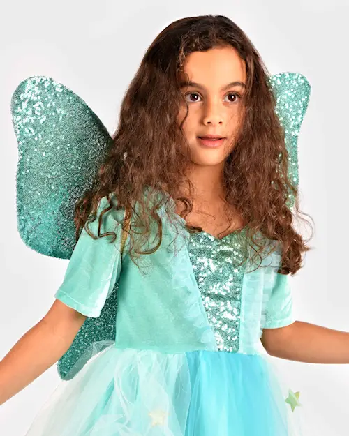 WINGS w SEQUIN MINT GREEN