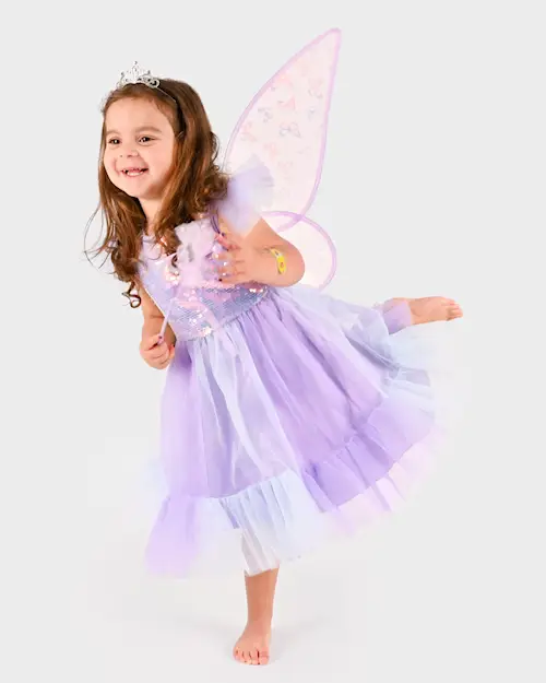 DRESS PURPLE BUTTERFLY SET 3pcs