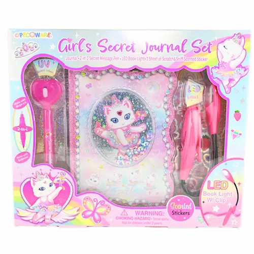 DIARY SET w SECRET PEN CATICORN 4pcs