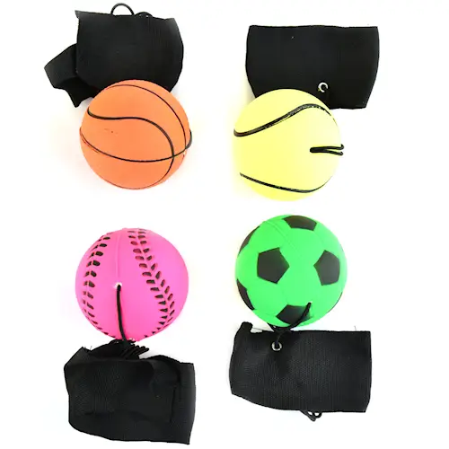 BALL RUBBER SPORT w STRING