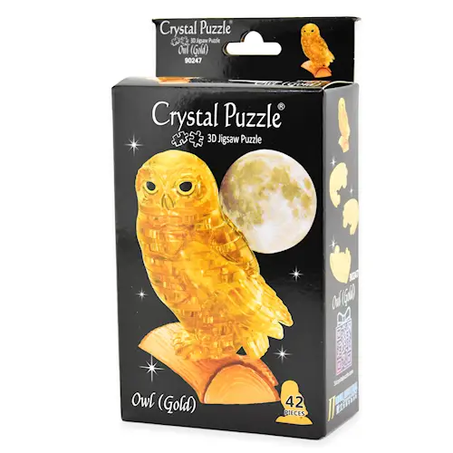 CRYSTAL PUZZLE OWL GOLD 42pcs