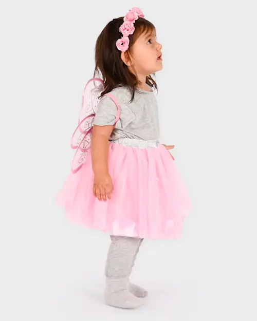 TUTU PINK FLOWER FAIRY SET