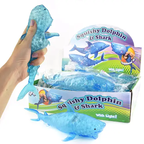 SQUEEZE SHARK BEADS w LIGHT B/O