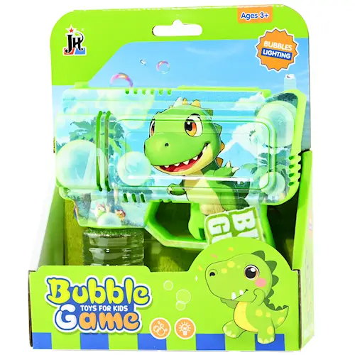BUBBLE GUN DINOSAUR w LIGHT