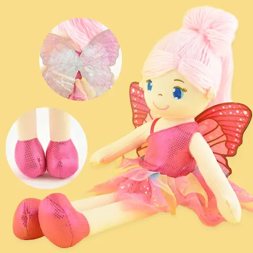 RAG DOLL FAIRY PINK