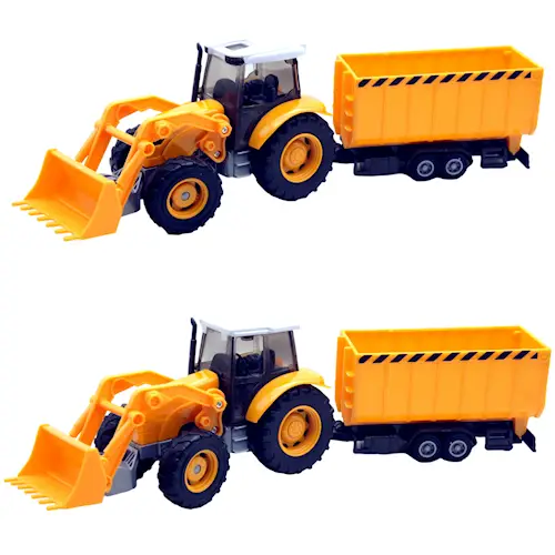 CONSTRUCTION TRACTOR w TRAILER 1:32