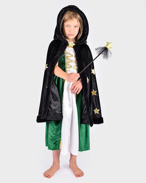 CAPE BLACK w STARS AND MOON