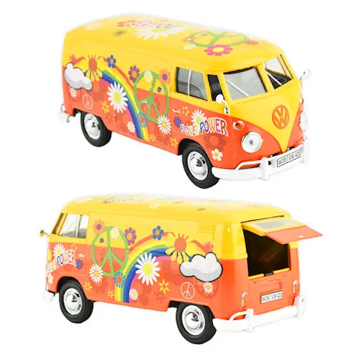 CAR VOLKSWAGEN T2 FLOWER POWER 1:24