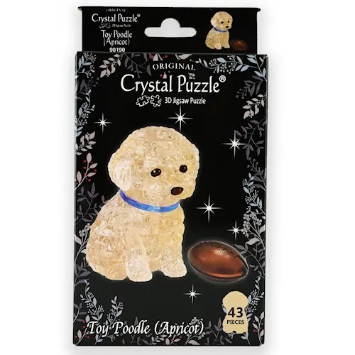 CRYSTAL PUZZLE TOY POODLE APRICOT 43pcs