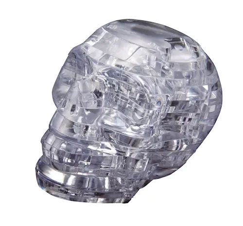 CRYSTAL PUZZLE SKULL CLEAR 48pcs