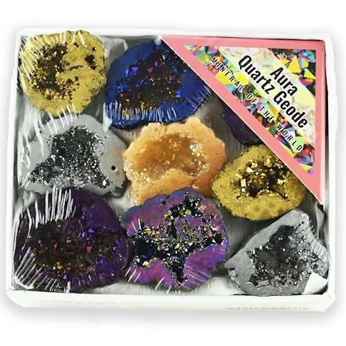 QUARTZ AURA GEODE 9pcs