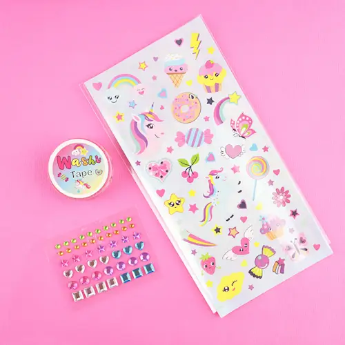 DIARY SET w SECRET PEN UNICORN 5pcs