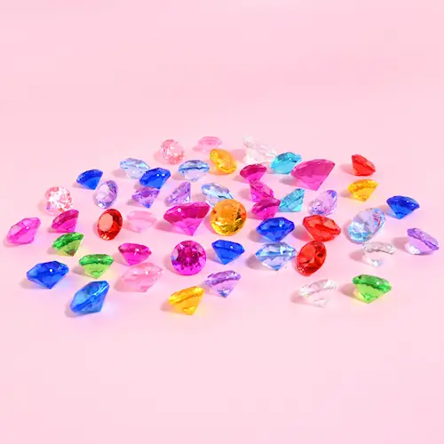 DIAMONDS IN VELVET BAG 47pcs