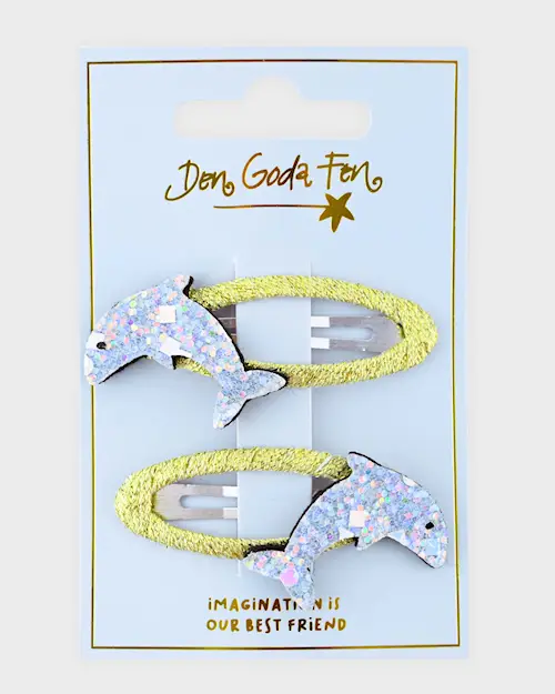HAIR CLIP WITH DOLPHIN 2PCS SET