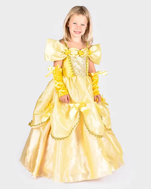 DRESS PRINCESS YELLOW w ACC
