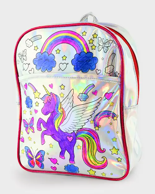 BACKPACK COLORING UNICORN W PENCILS