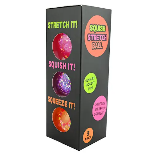 SQUEEZE BALL GLITTER 3pcs