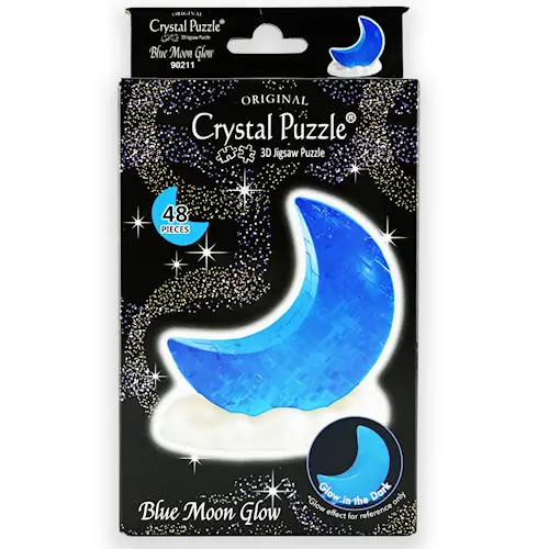 CRYSTAL PUZZLE BLUE MOON GLOW IN DARK 48pcs