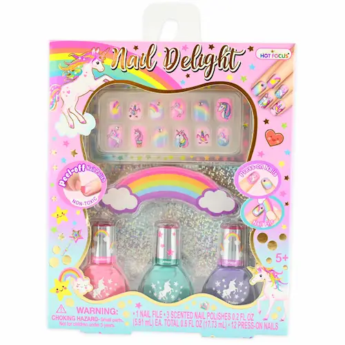 NAIL KIT POLISH AND PRESS-ON 4pcs