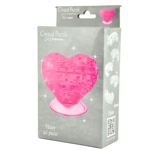 CRYSTAL PUZZLE HEART 46pcs