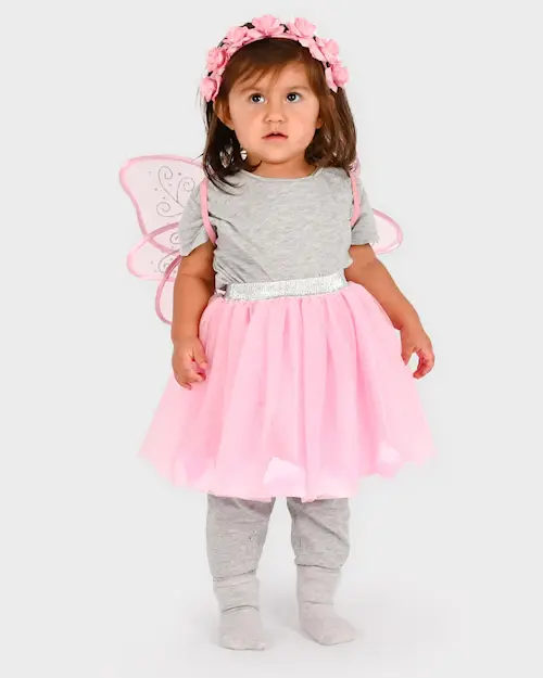 TUTU PINK FLOWER FAIRY SET