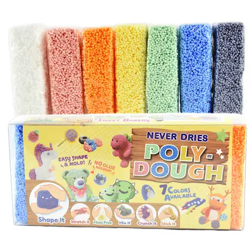 POLY DOUGH NEVER DRY DIY 7colors