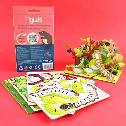 3D POSTCARD PUZZLE SILKWORM