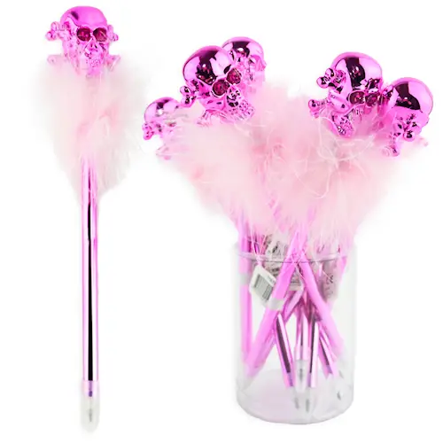 PEN FLUFFY SKULL