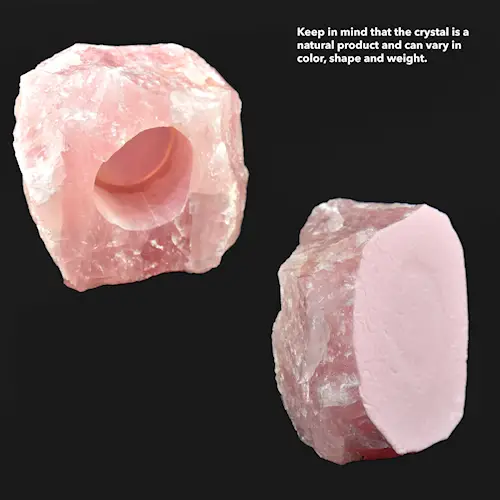 CANDLE HOLDER ROSE QUARTZ