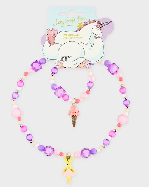 NECKLACE & BRACELET SET 2pcs