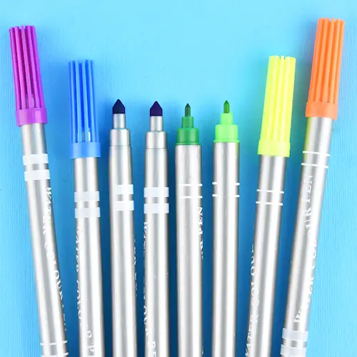 PEN DOUBLE FELT TIP 12 COLOURS