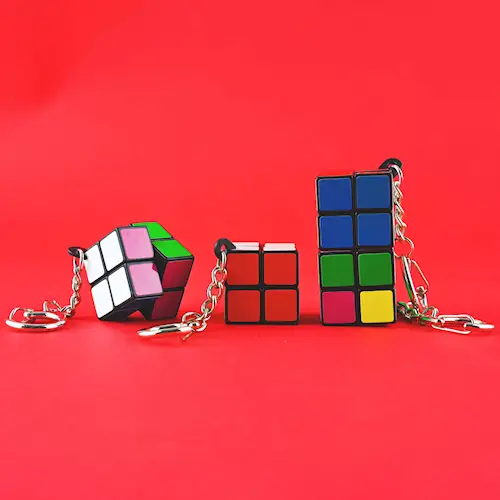 KEYRING CUBE RECYCLED 2x2