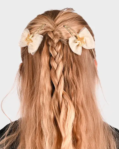 HAIR CLIP GOLDEN STARS 2pcs