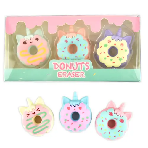 ERASER DONUT CATICORN 3pcs