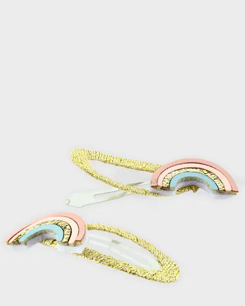 HAIR CLIPS RAINBOW 2PCS SET
