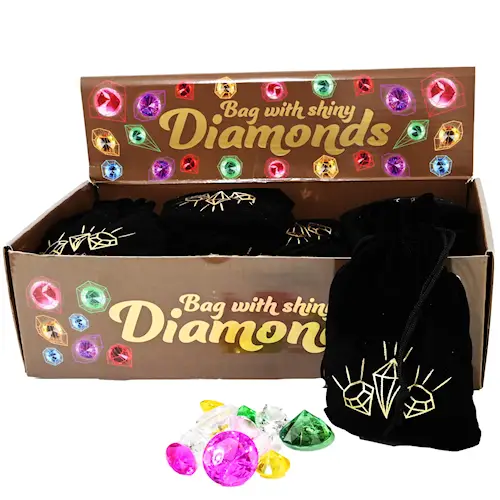 DIAMONDS IN VELVET BAG 47pcs