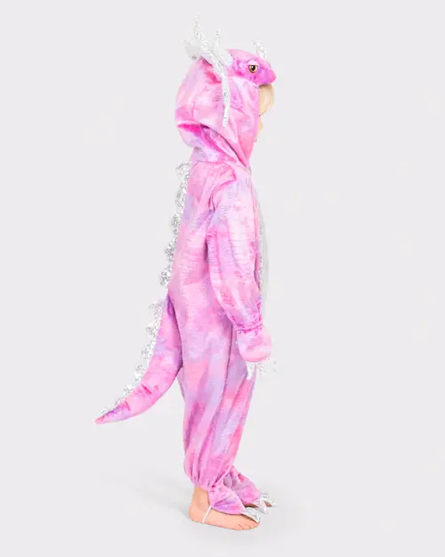 JUMPSUIT PINK DISCO TRICERATOPS