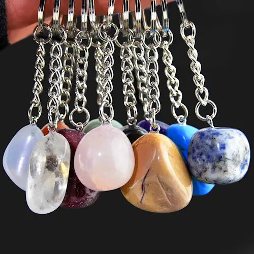 KEYRING GEMSTONE 50pcs