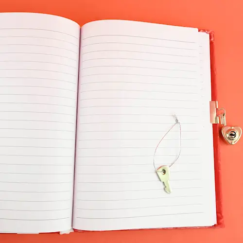 NOTEBOOK FLUFFY POPCORN w LOCK A5