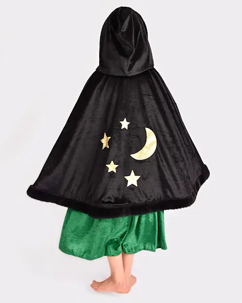 CAPE BLACK w STARS AND MOON
