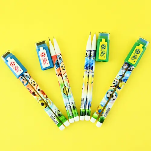 PEN SET DOUBLE PENCIL & BALL PEN FOOTBALL