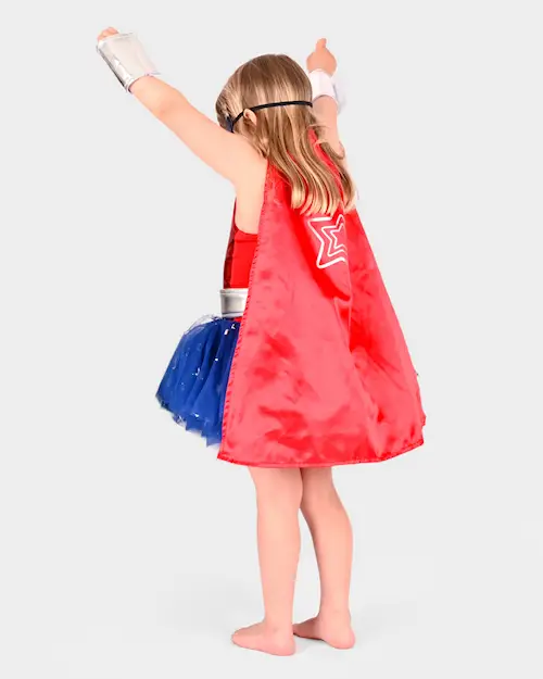 STAR TUTU DRESS w CAPE BLUE