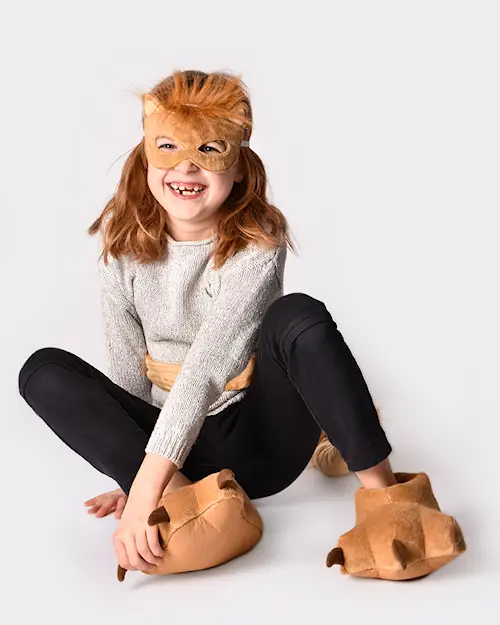 SLIPPERS MASK and TAIL LION SET