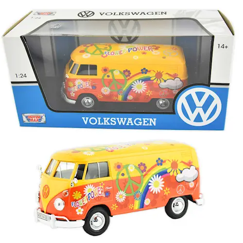 CAR VOLKSWAGEN T2 FLOWER POWER 1:24