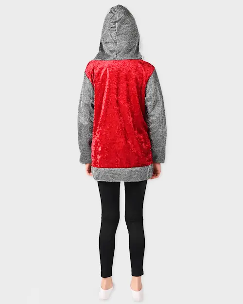 KNIGHT SHIRT W HOOD RED