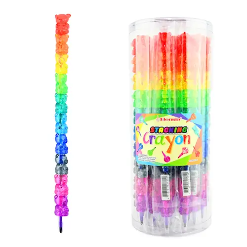 STACKING CRAYONS BEAR 10 COLOURS