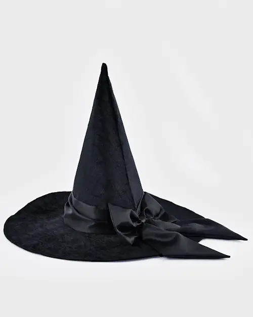 WITCH HAT w SATIN RIBBON