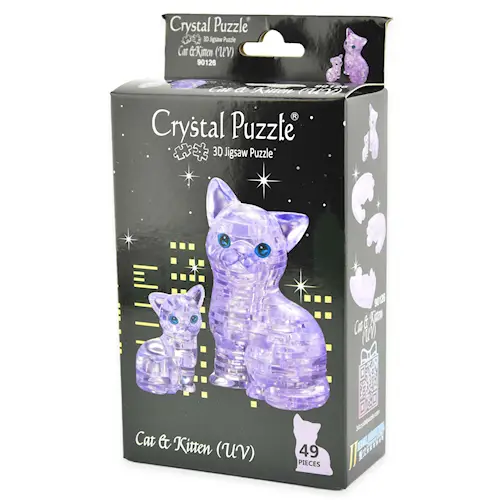 CRYSTAL PUZZLE CLEAR CAT 49pcs