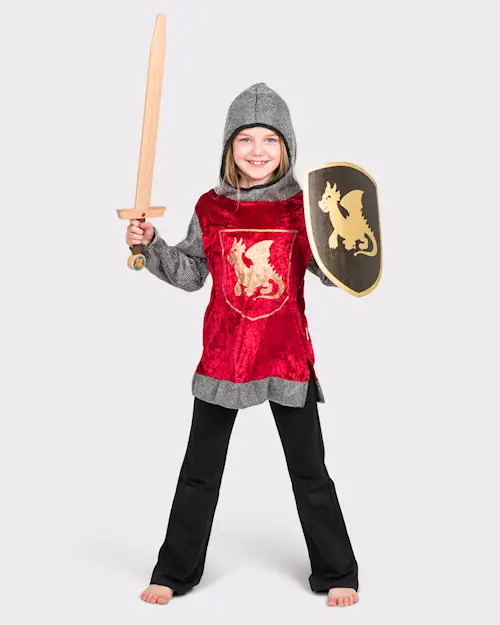 KNIGHT SHIRT W HOOD RED