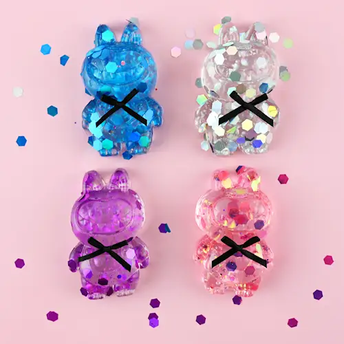 SQUEEZE ANIMAL GLITTER TRANSPARENT